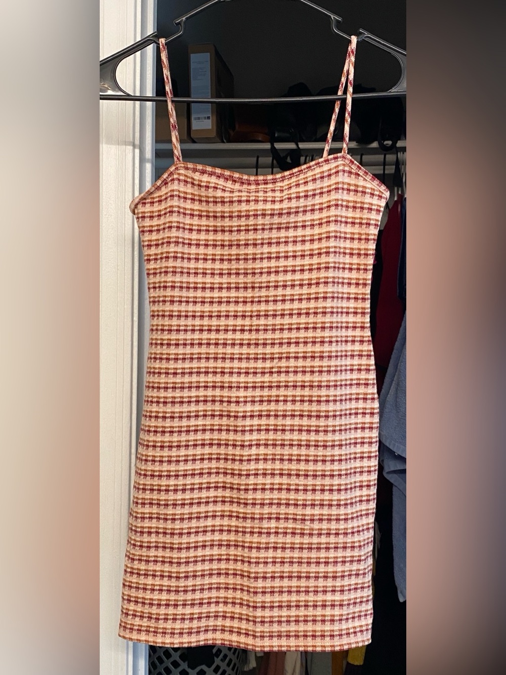 Forever 21 Cami Dress in Rust and Cream